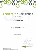 HTML Certificate